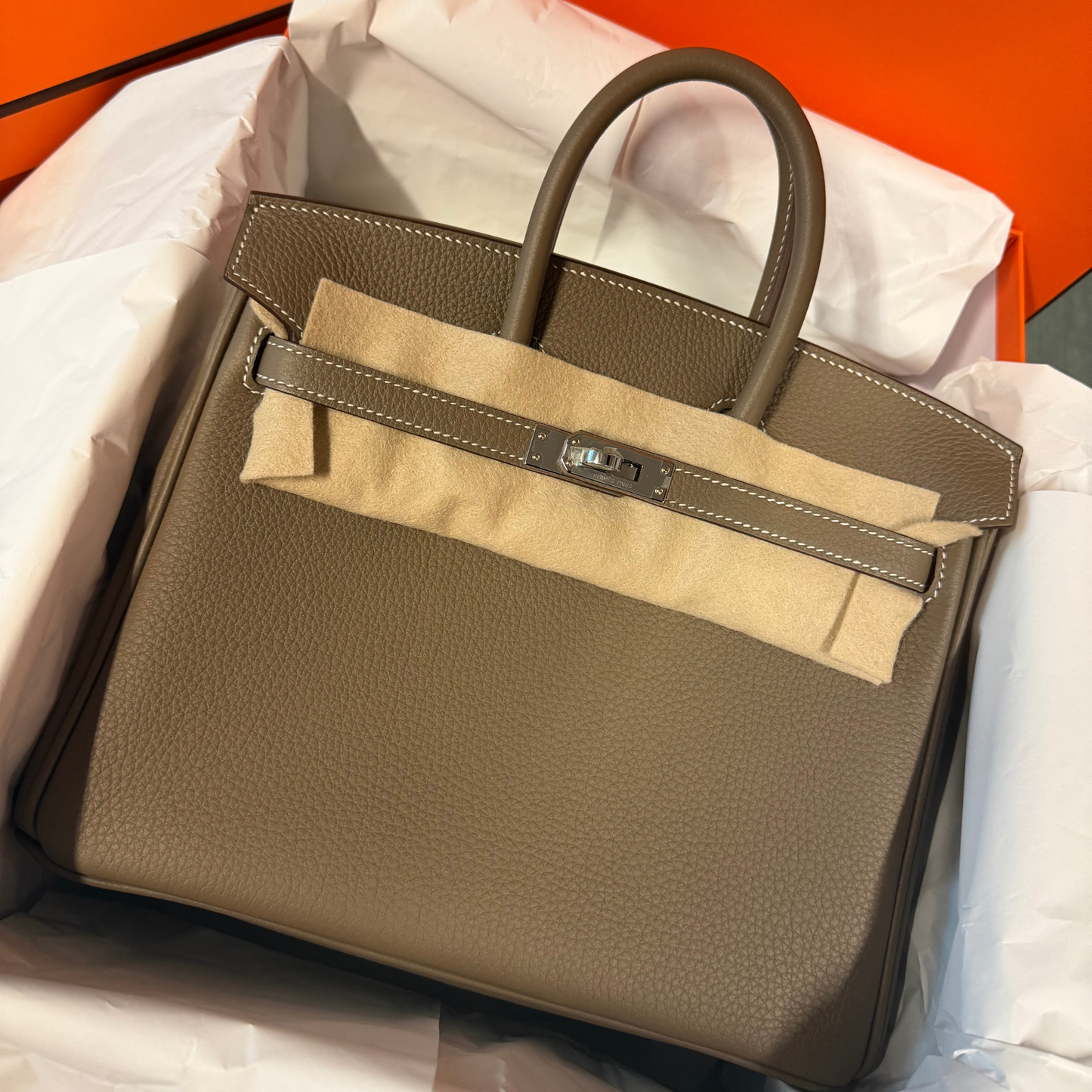 Hermès Birkin 25 Étoupe Togo PHW