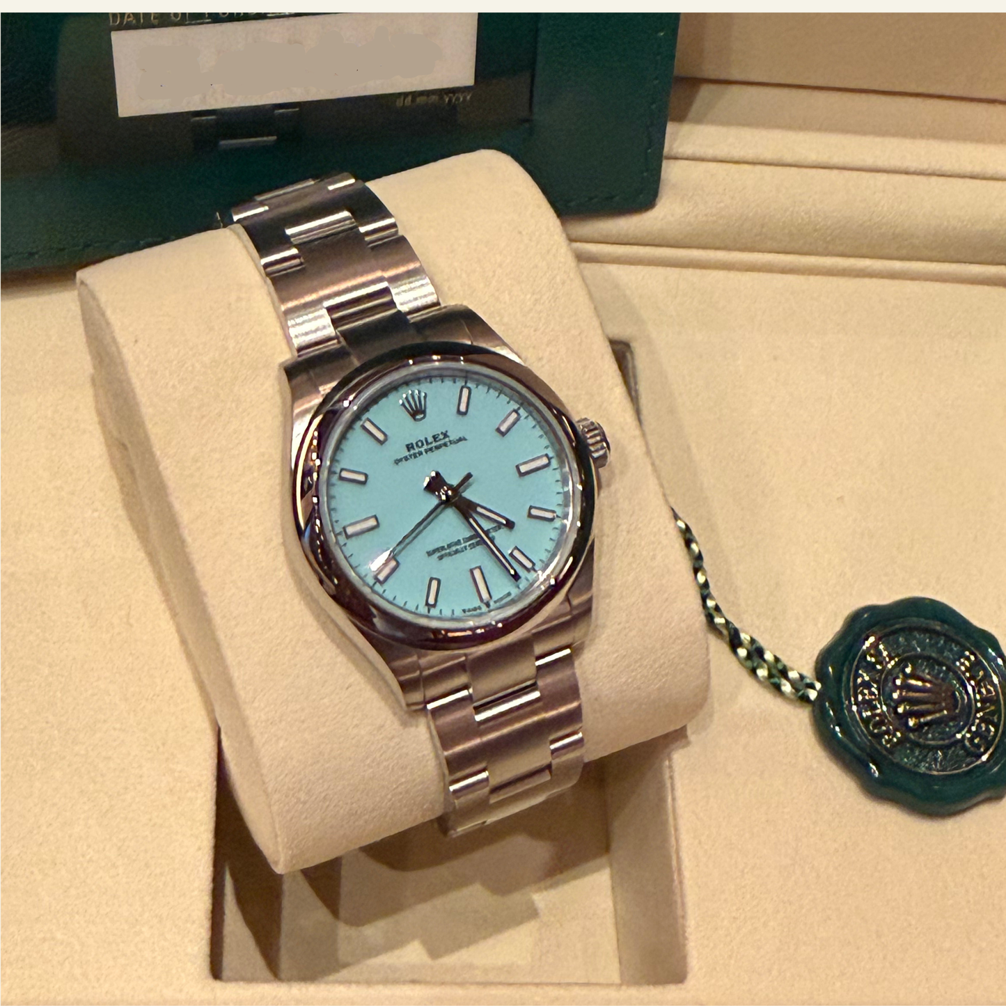 Rolex Oyster Perpetual 31 Turquoise Blue Dial
